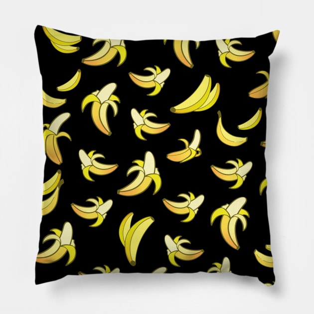 Banana Pattern 8 Pillow by B&K