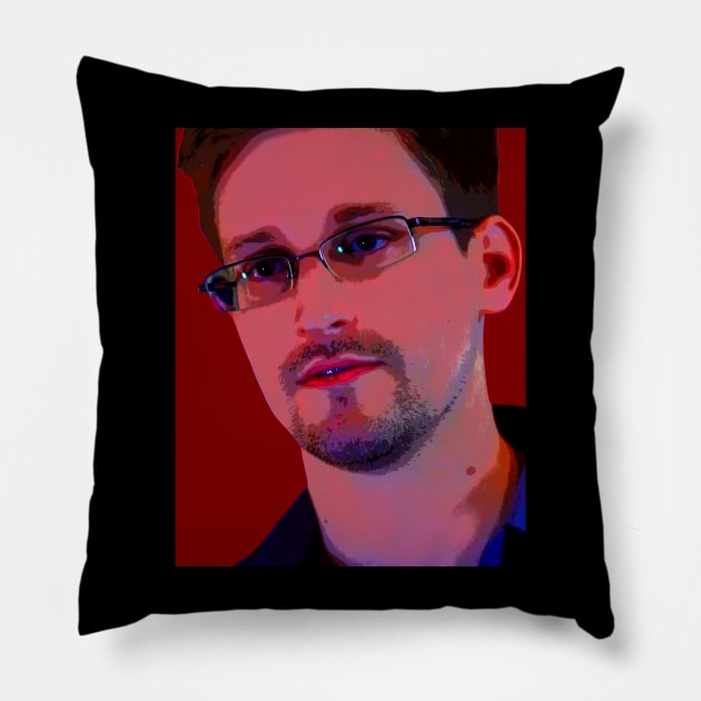 edward snowden Pillow by oryan80