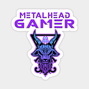 Metalhead Gamer Baphomet Purple Magnet