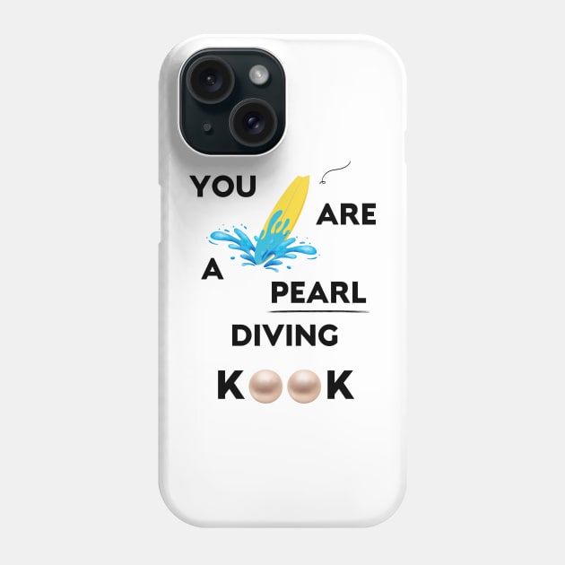You Seem Like A Pearl Diver Phone Case by Newmen