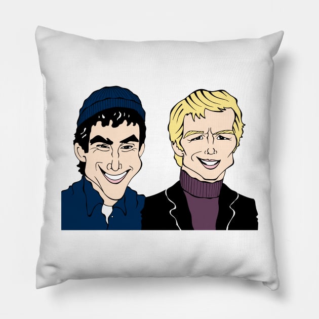 Classic TV cops Pillow by cartoonistguy