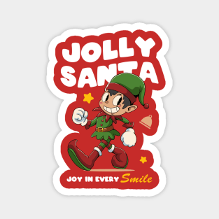 Joyful Elf Christmas Magnet