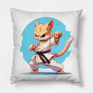 karate cat Pillow