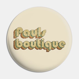 Pauls Boutique // Vintage Rainbow Typography Style // 70s Pin