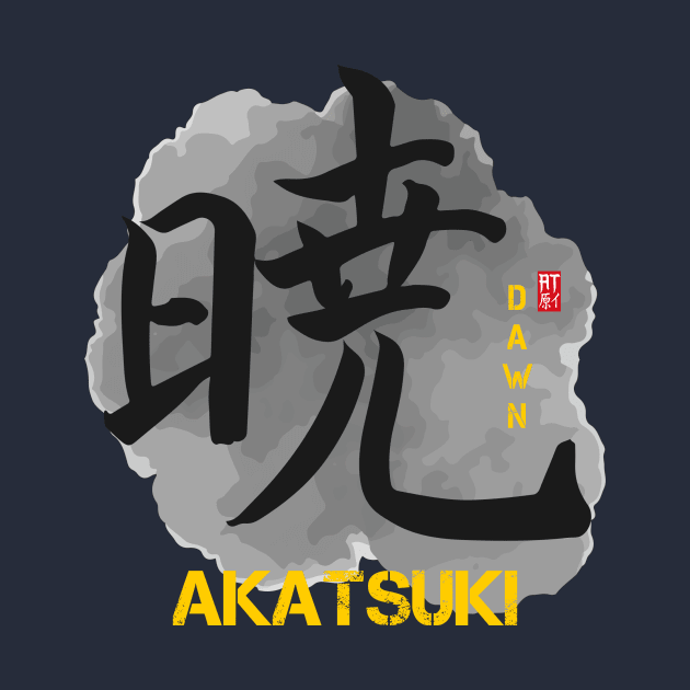 Akatsuki Calligraphy Art - Dawn by AlbertoTand