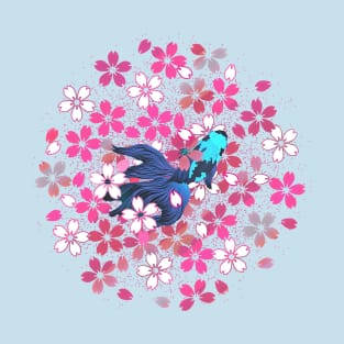 Kingyo swimming in a sea of Sakura: spring T-Shirt