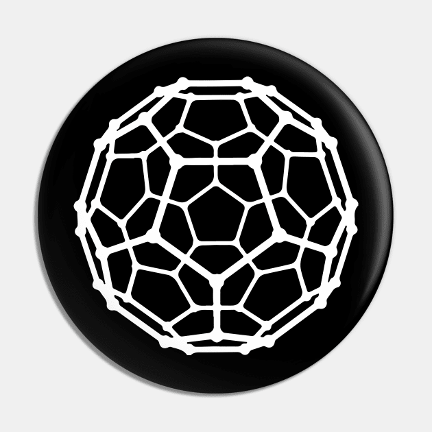 Fullerene Carbon Molecule Pin by CelestialStudio