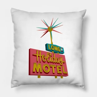 Long Holiday Motel Sign Pillow