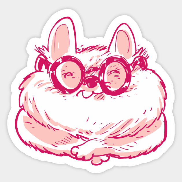funny cartoon cat looks like a nerd - Nerdy Gifts - Sticker | TeePublic funny cartoon cat looks like a nerd - Nerdy Gifts - Sticker | TeePublic