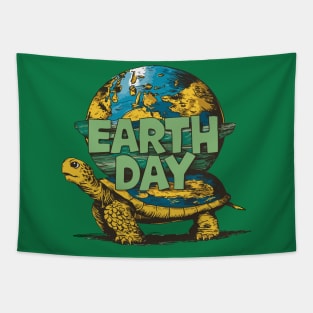 Earth Day 2024 Restore Recycle Sea Turtle Save the Planet Tapestry