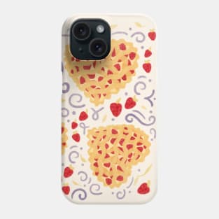 Heart Shaped Strawberry Tart Pattern Phone Case