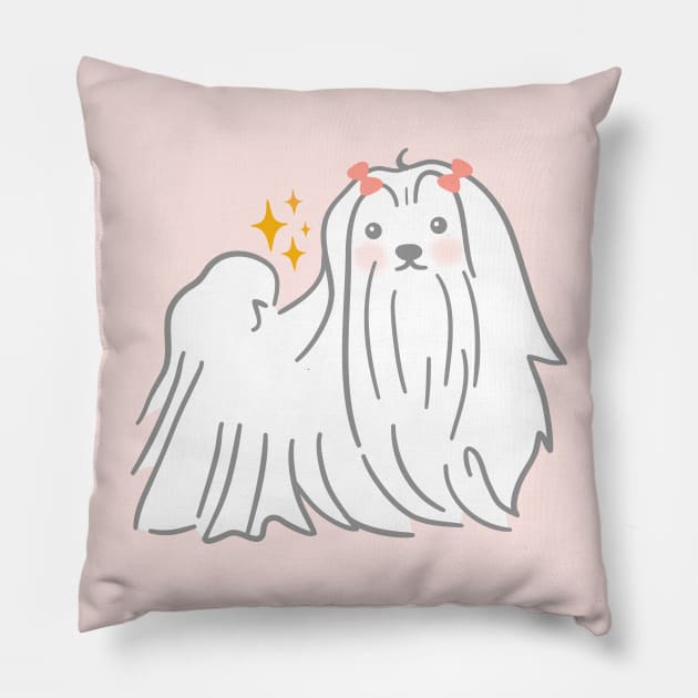 Maltese Dog Pillow by Wlaurence