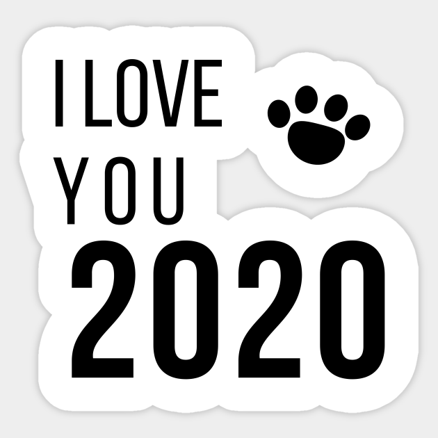 Happy New Year Dogs And Cats Lovers Happy New Year 2020 Cats Dogs Love Sticker Teepublic New year 2020 font text number for happy holiday format: happy new year dogs and cats lovers