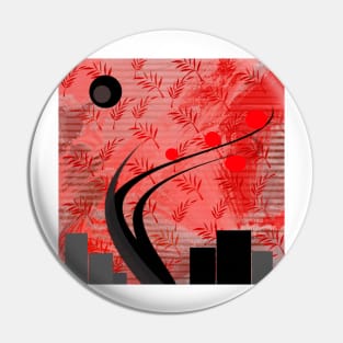 The apple tree abstract geometric digital painting Pin