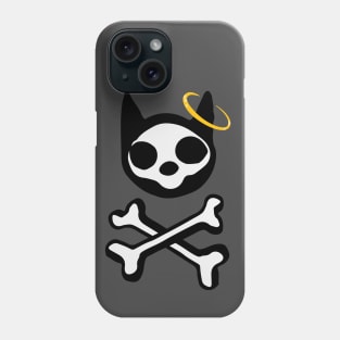 Dead Cat Skull Bones Pirate Angel Doodle Phone Case