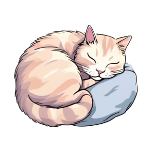 Cute cat sleeping on a pillow T-Shirt