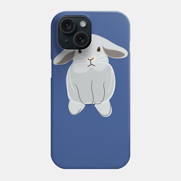 Grey Bunny Phone Case by jsdesignandillustrations