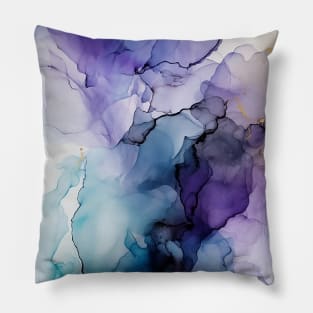 Pretty Purple - Abstract Alcohol Ink Art Pillow