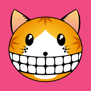 Cute Ginger Tuxie Kitty with Big Smile T-Shirt