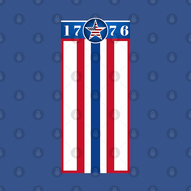 1776 United States of America Red White Blue stripe by Yiorgos Designs