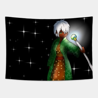 beautiful dark elf wizard for dnd and anime fans Tapestry