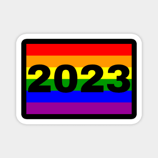 Happy New Year 2023,  LBGTQ+ Flag Magnet