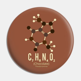 (Theobromine) Chocolate molecule Pin