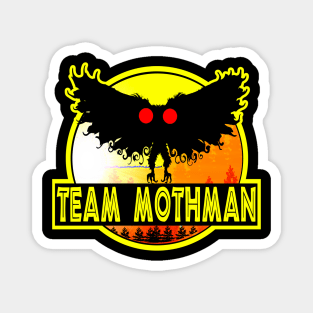 Team Mothman West Virginia Wing Humanoid Moth Retro Jurassic Vintage Style Funny Magnet