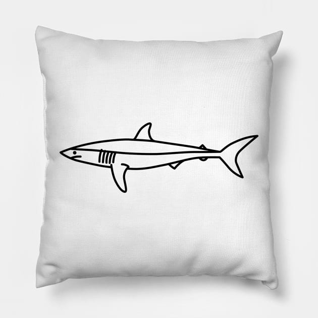 Mako Shark Pillow by Radradrad