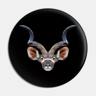 Kudu Low Poly Art Pin