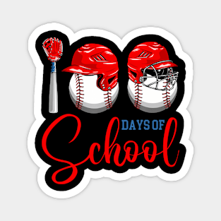 100 Days of School Baseball 100th Day Of School Teacher Kids Magnet