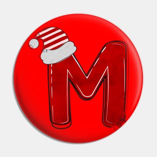 Letter M - Christmas Letter Pin