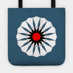 White Black and Red Tote