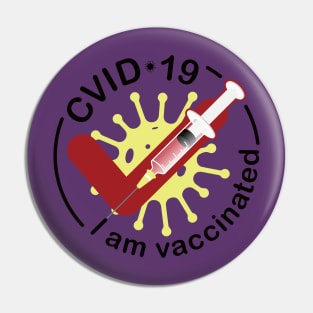 vaccinated Pin