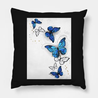 Design with Butterflies Morpho Pillow