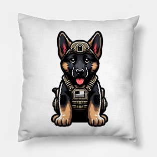 Tactical German Shepard Puppy Pillow