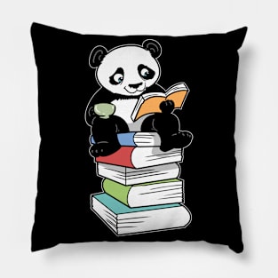 Kawaii Book Panda Tea Coffee Pillow