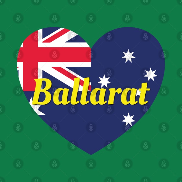 Ballarat VIC Australia Australian Flag Heart by DPattonPD