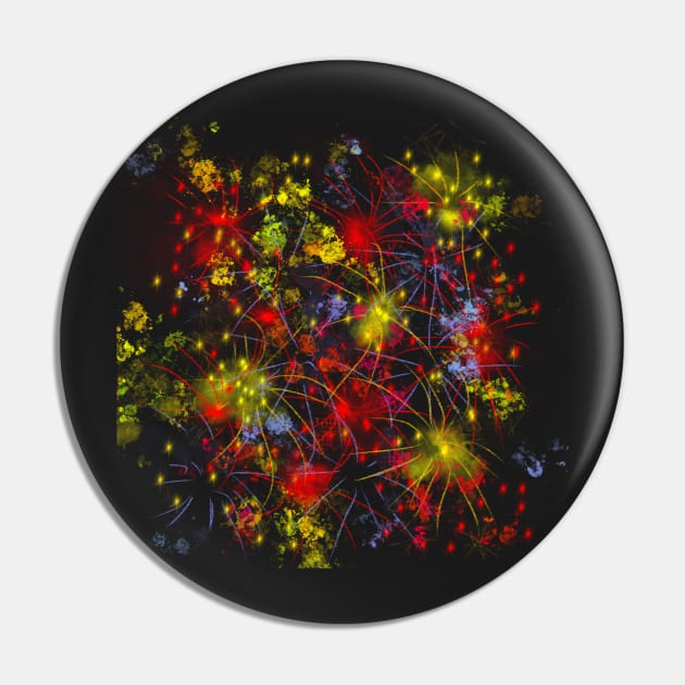 Fireworks Abstract Pin by Klssaginaw