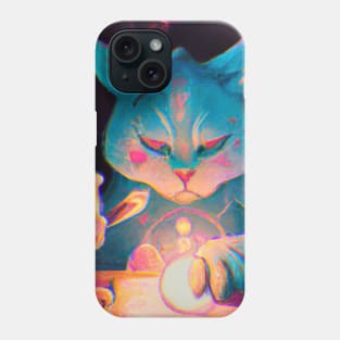Blue Alchemist Cat Learned How to Turn Catnip Into Gold Phone Case