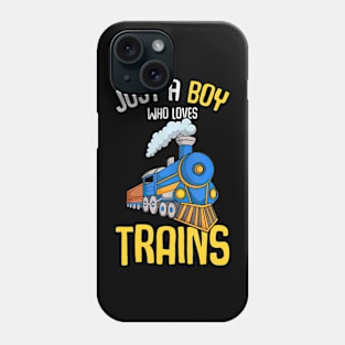 who loves Trains Locomotive Train Toddler Kids Phone Case