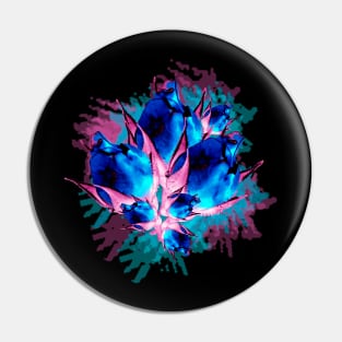 Neon Roses Blue Pin