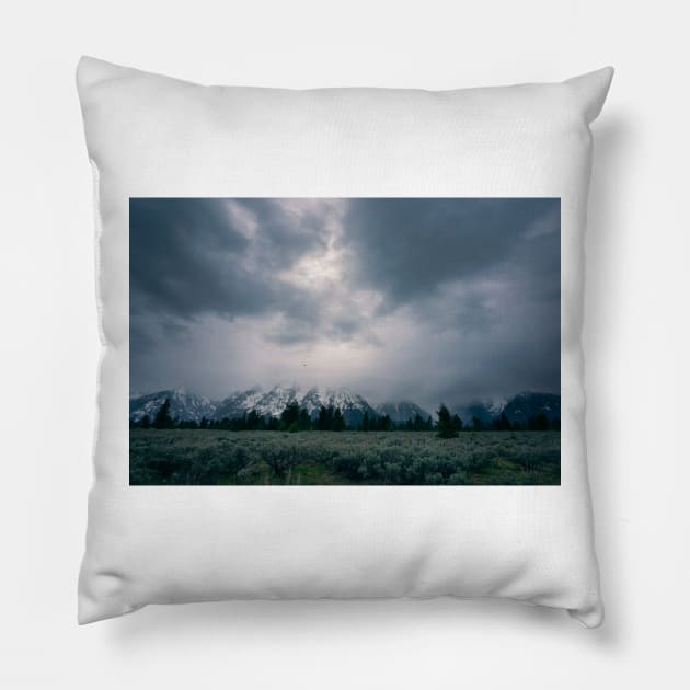 Grand Teton Pillow by jswolfphoto