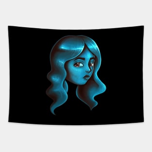 Turquoise Girl Tapestry
