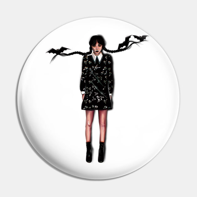 Wednesday Friday Addams Pin by xsaxsandra