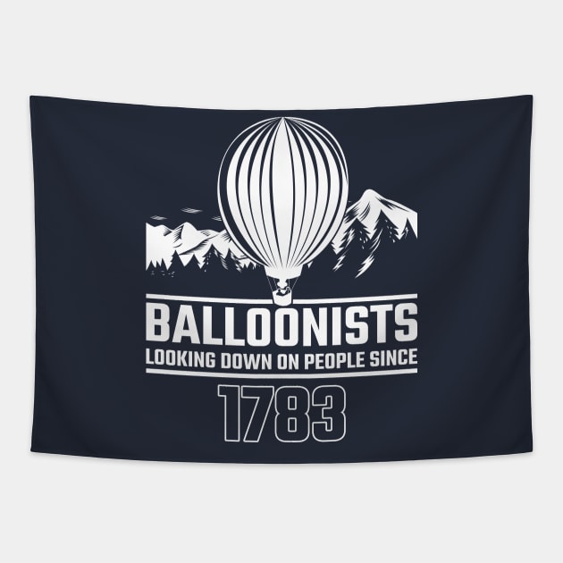 Balloonist Looking Down On People Since Balloon Pilot Gift Tapestry by stearman