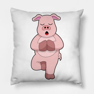 Pig at Yoga on a Leg Pillow