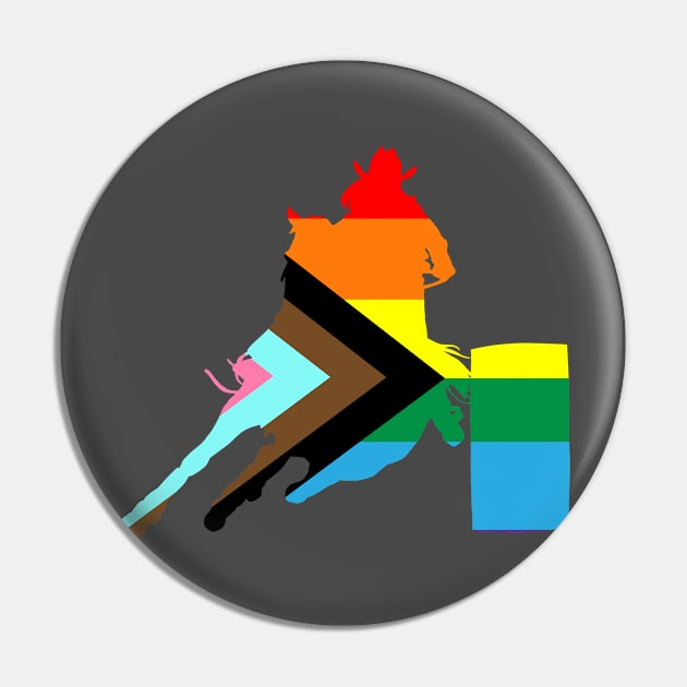 Barrel Rider 1: Queer Pride Flag Pin by ziafrazier