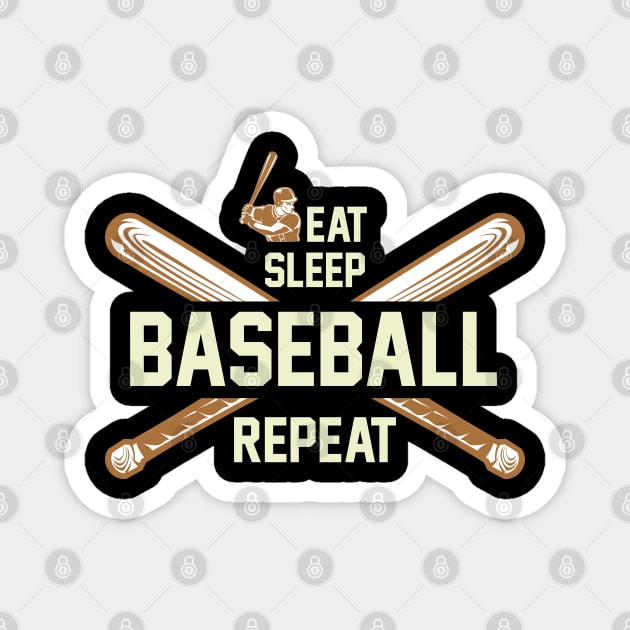 Eat, Sleep, Baseball, Repeat Magnet by MonkeyBusiness