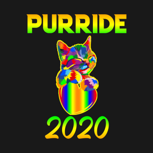 Gay Pride Purride 2020 Kitten Cat Rainbow Tshirt T-Shirt